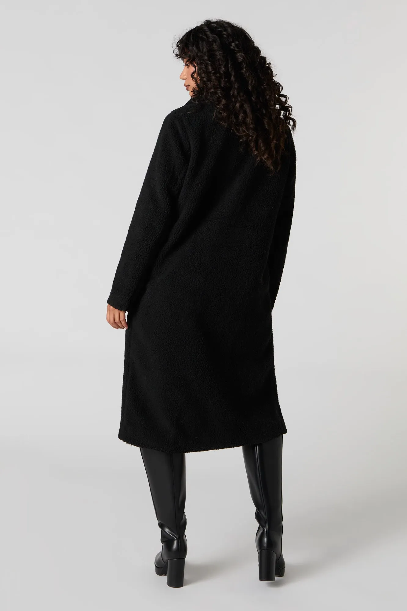 Manteau midi boutonné en Sherpa sold by Urban Planet product image thumbnail 4