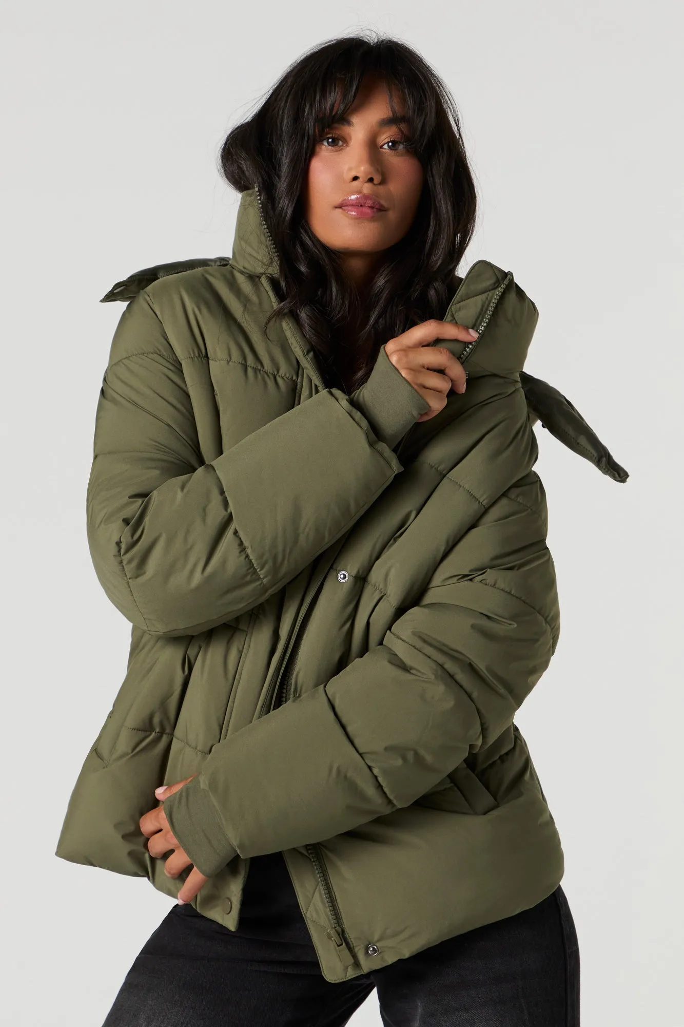 Puffer Jacket with Hood sold by Urban Planet