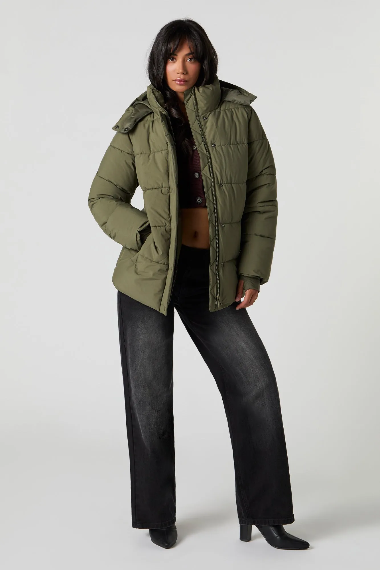 Puffer Jacket with Hood sold by Urban Planet product image thumbnail 3