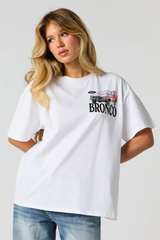 T-shirt de coupe garçonne à imprimé Ford Bronco sold by Urban Planet
