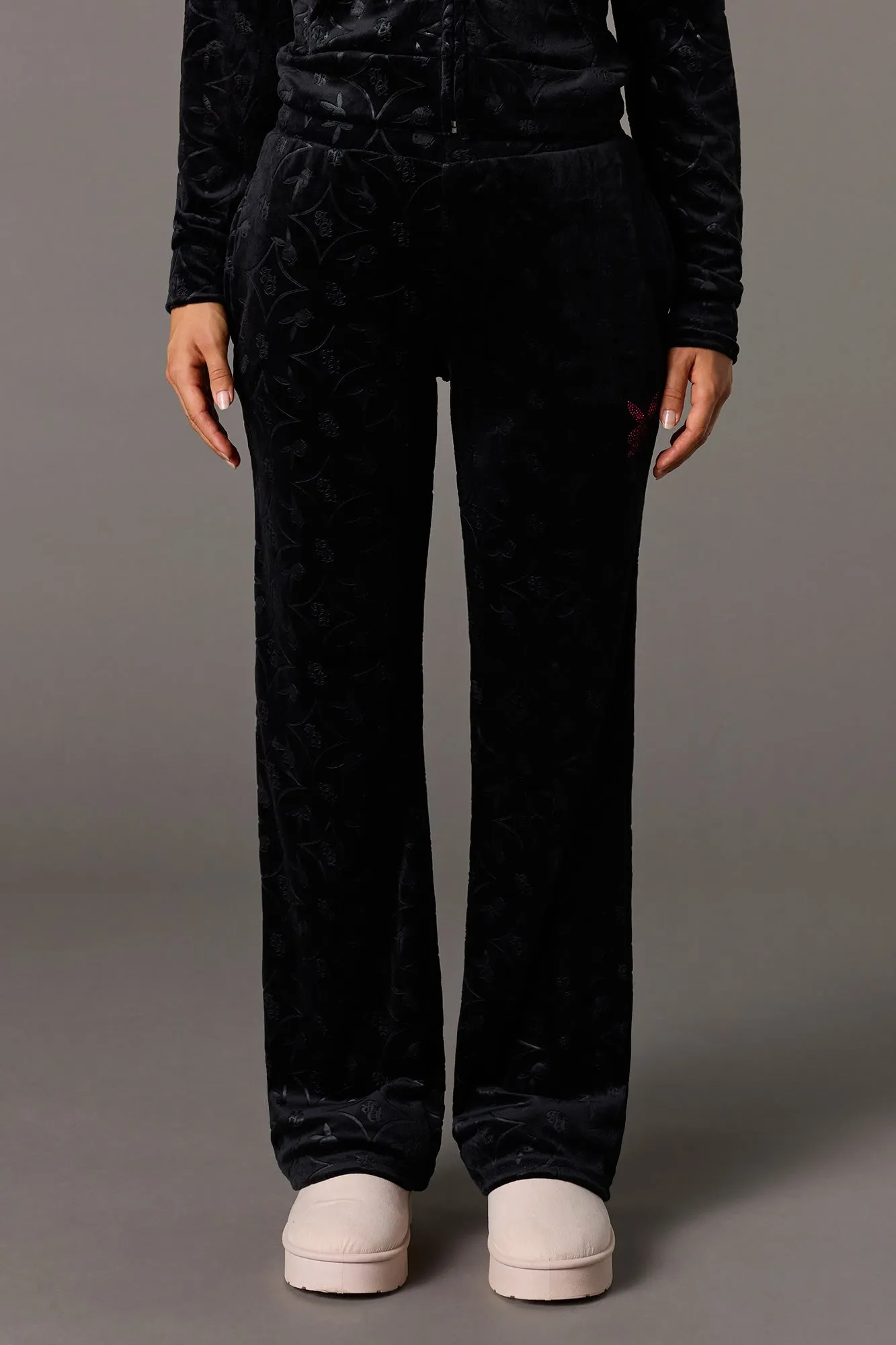 Pantalon d'entraînement avec motif Playboy embossé orné de pierres du Rhin sold by Urban Planet product image thumbnail 3