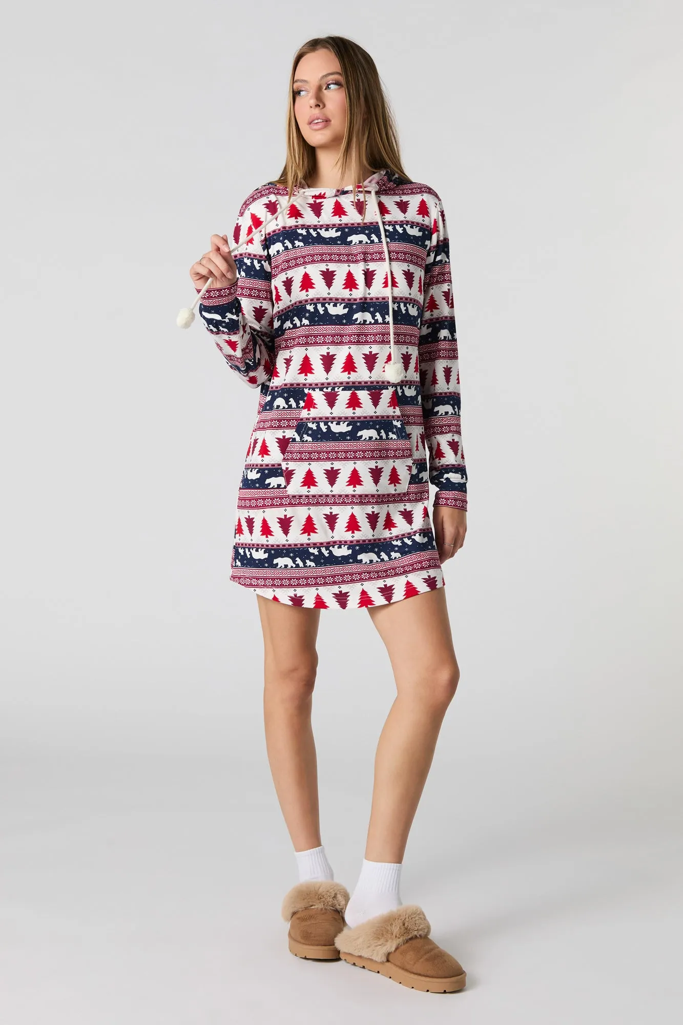Womens Fammy Jammies Bear Isle Pajama Dress sold by Urban Planet product image thumbnail 4