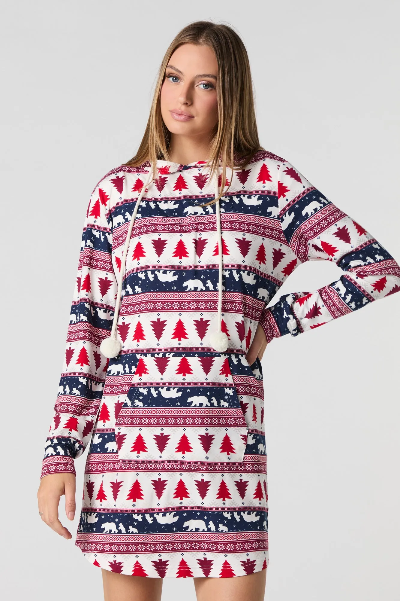 Womens Fammy Jammies Bear Isle Pajama Dress sold by Urban Planet product image thumbnail 2