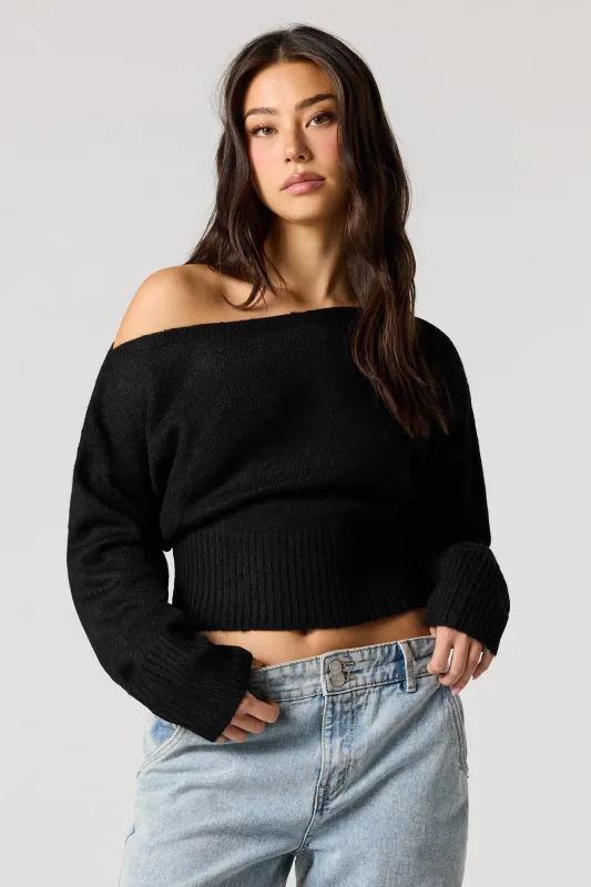 Boat Neck Knit Top sold by Urban Planet