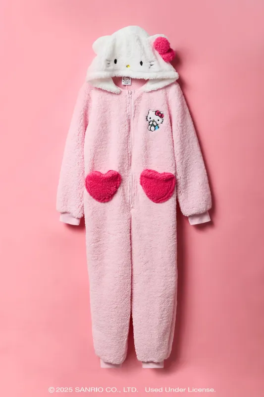Hello Kitty® Girls 3D Sherpa Onesie sold by Urban Planet