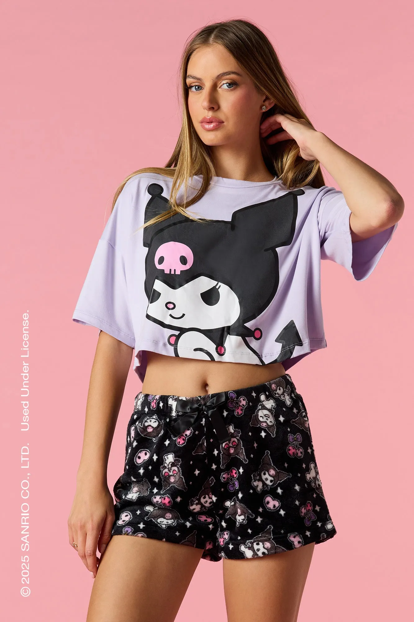 Kuromi™ T-Shirt & Short Pajama Set sold by Urban Planet