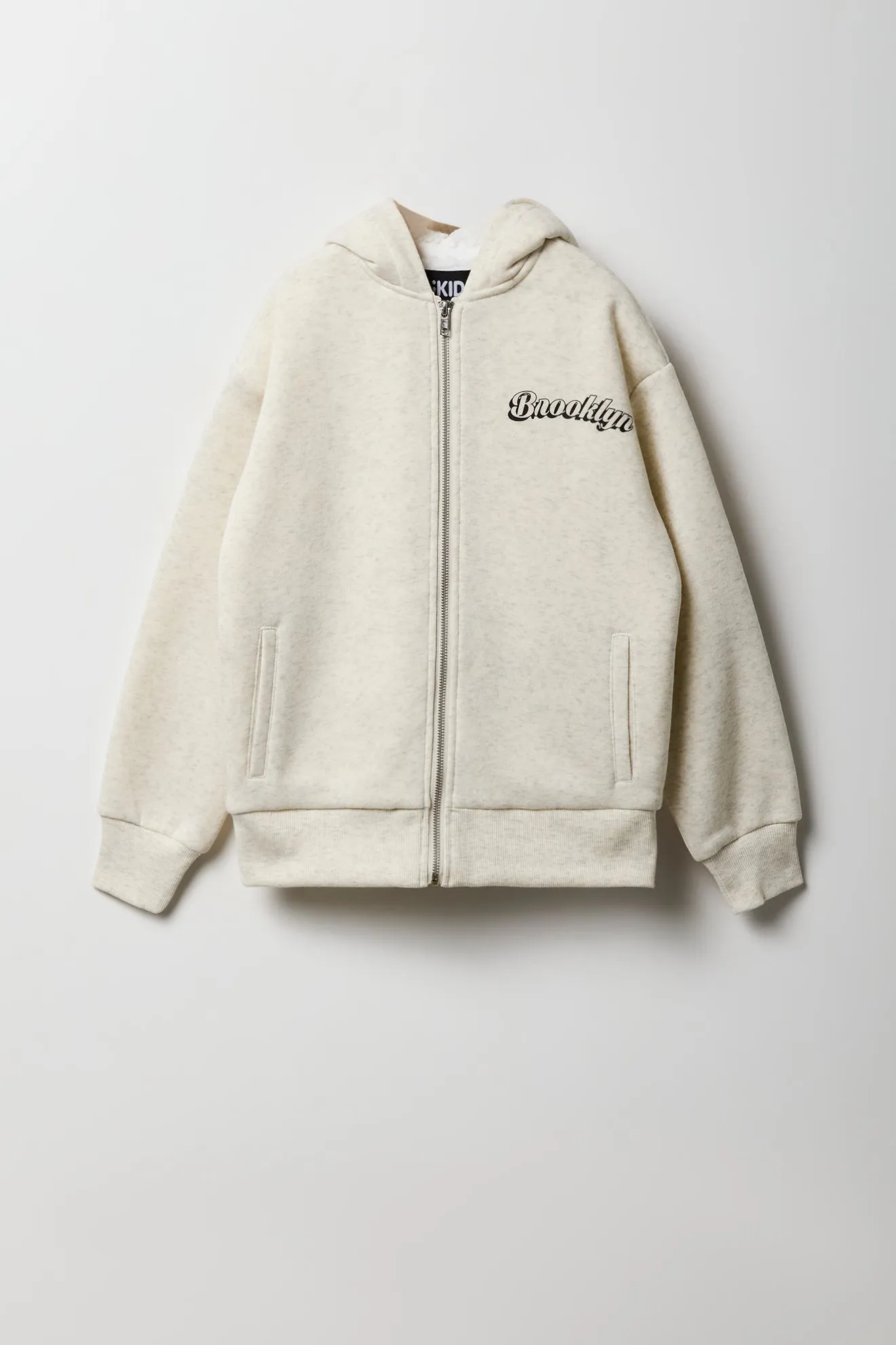 Haut à capuchon doublé de Sherpa avec fermeture à glissière pour enfant sold by Urban Planet product image thumbnail 5