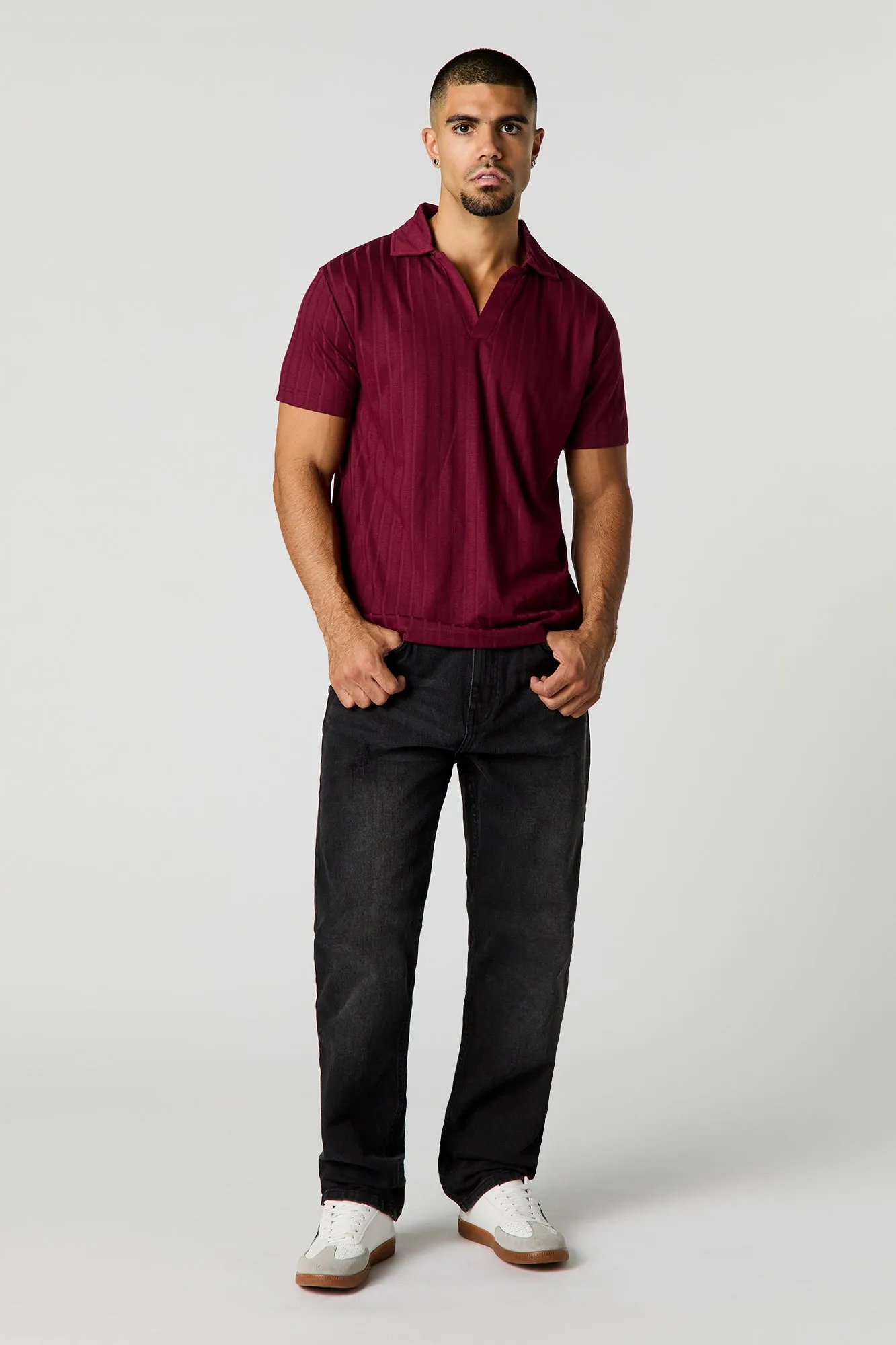 Ribbed Polo Short Sleeve Top sold by Urban Planet product image thumbnail 3