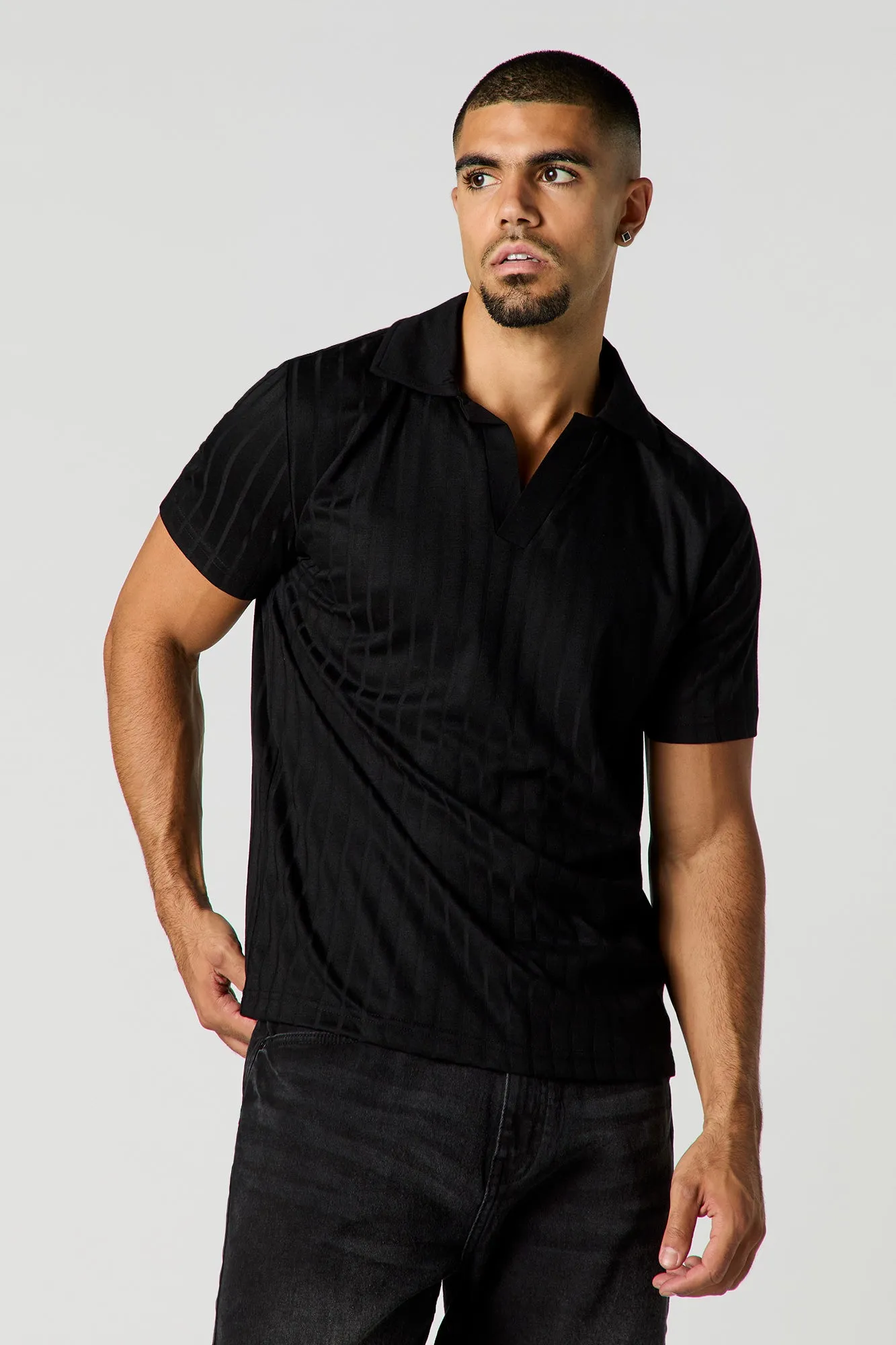 Ribbed Polo Short Sleeve Top sold by Urban Planet product image thumbnail 4