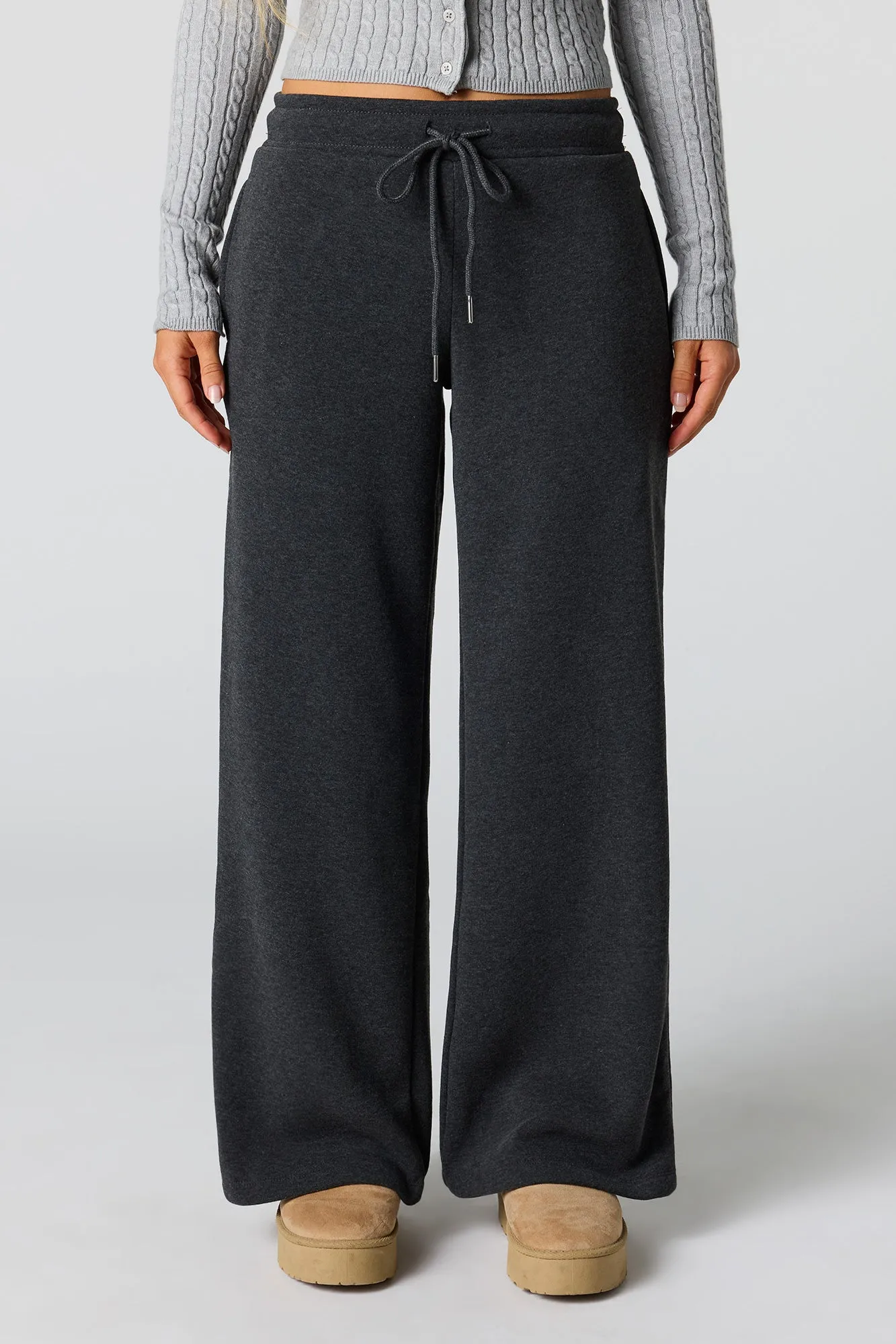 Wide Leg Fleece Sweatpant sold by Urban Planet product image thumbnail 2