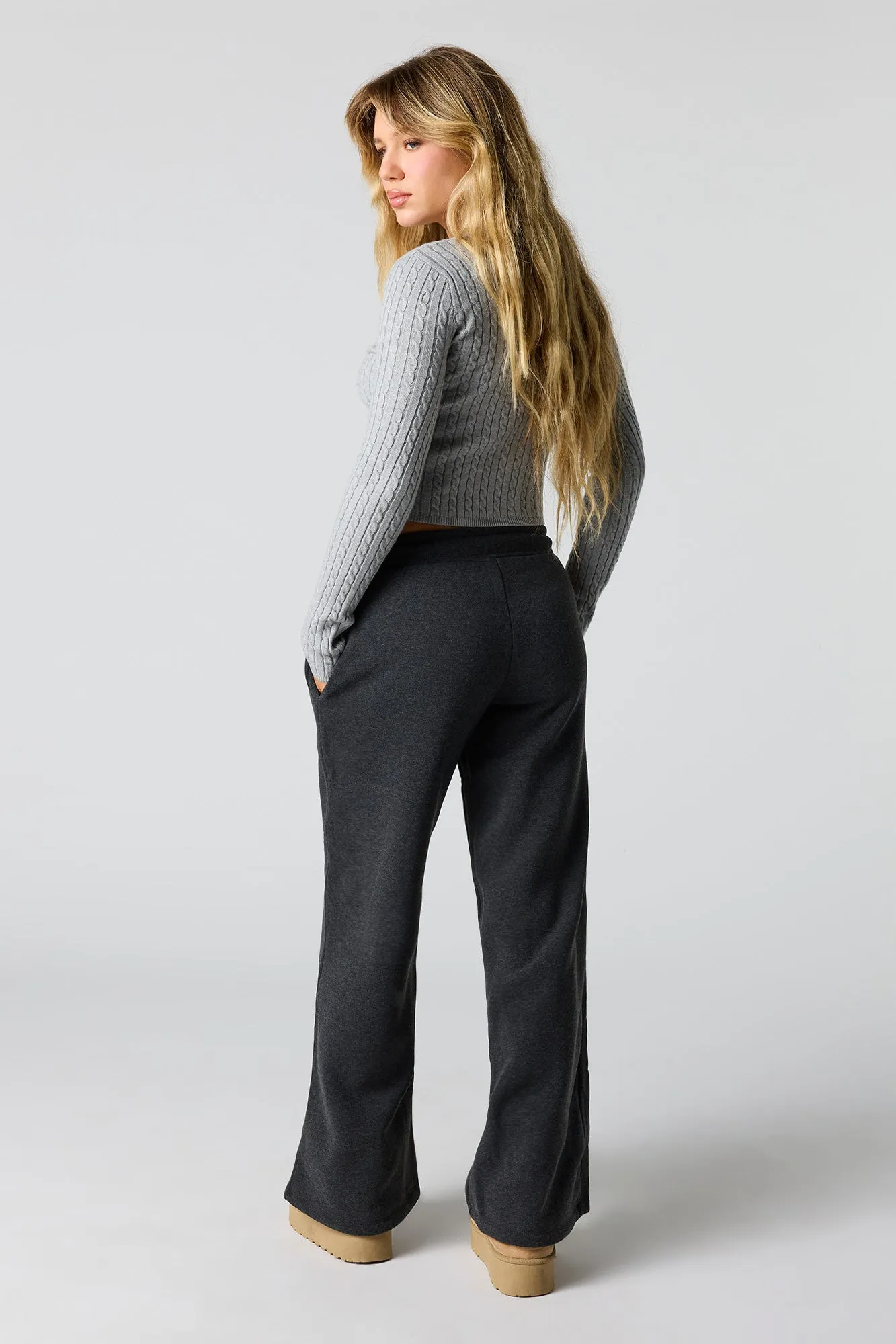 Wide Leg Fleece Sweatpant sold by Urban Planet product image thumbnail 3