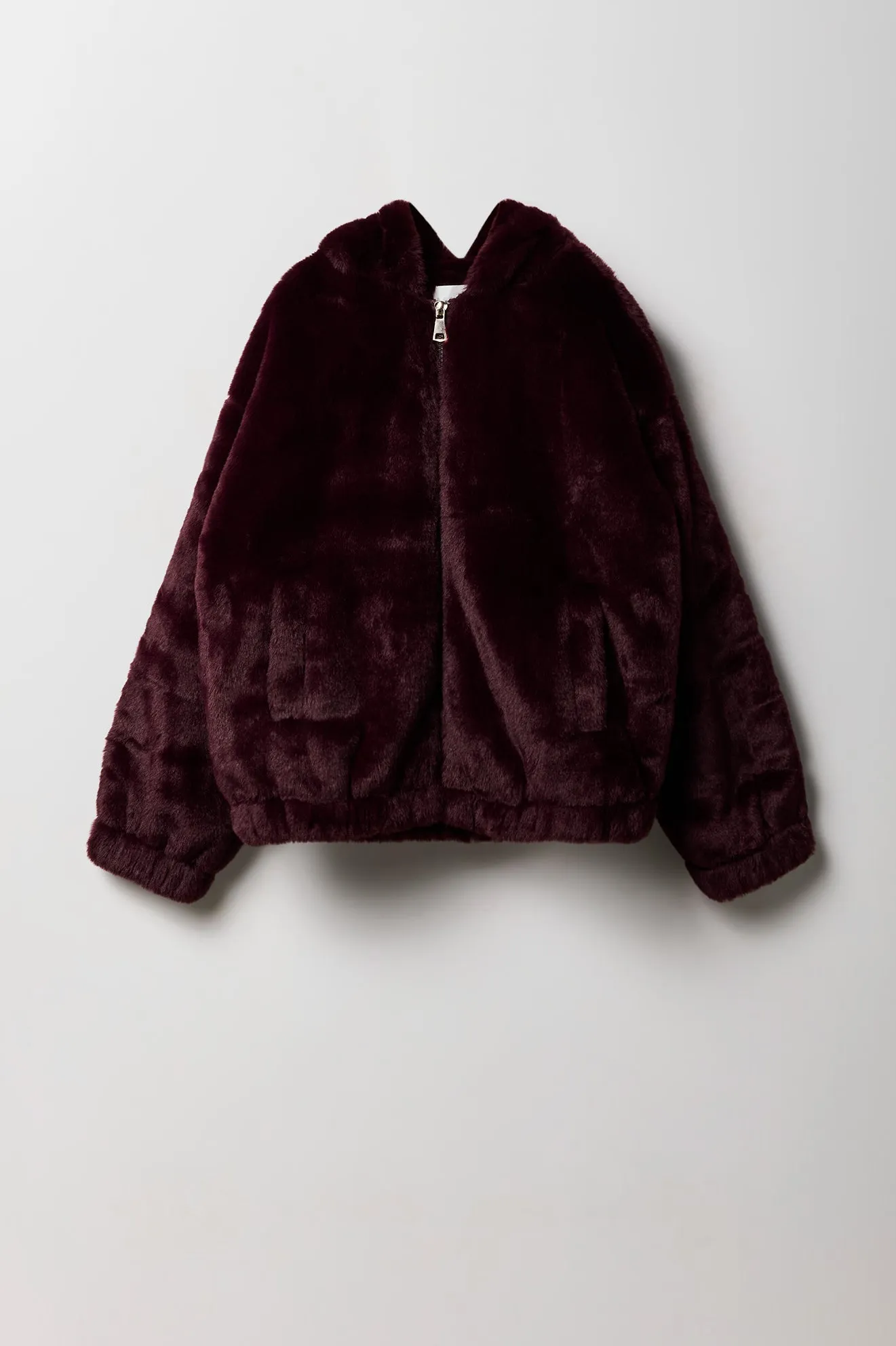 Girls Faux Fur Jacket with Hood sold by Urban Planet