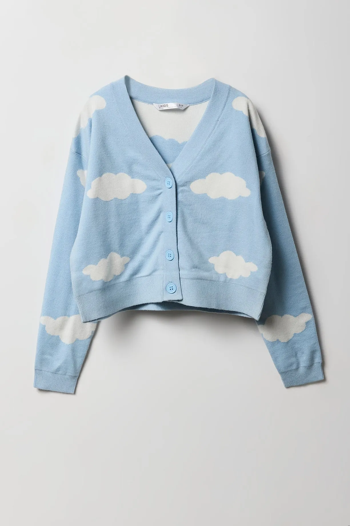 Girls Jacquard Knit Button-Up Cardigan sold by Urban Planet product image thumbnail 3