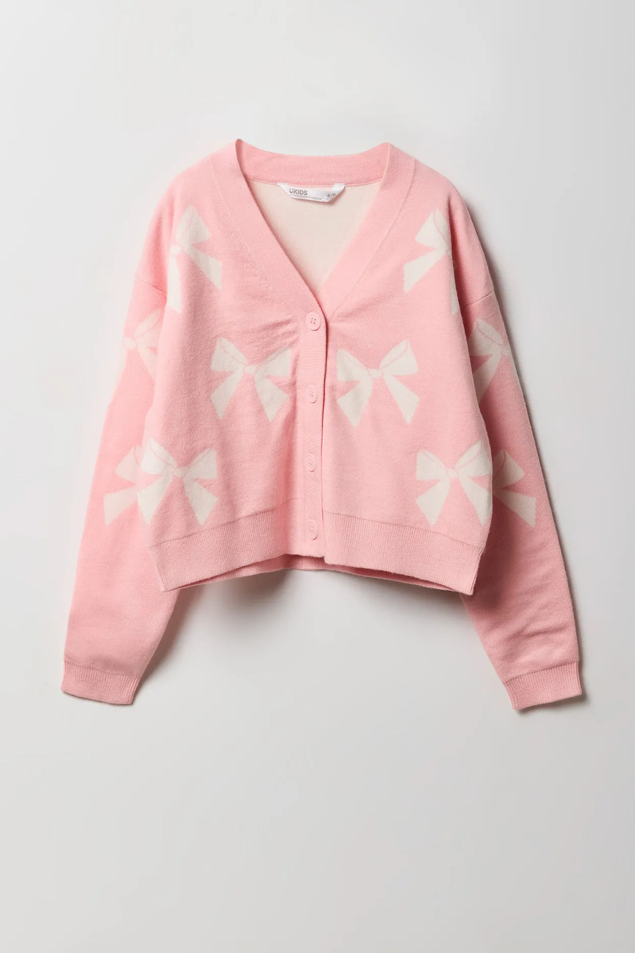 Girls Jacquard Knit Button-Up Cardigan sold by Urban Planet product image thumbnail 5