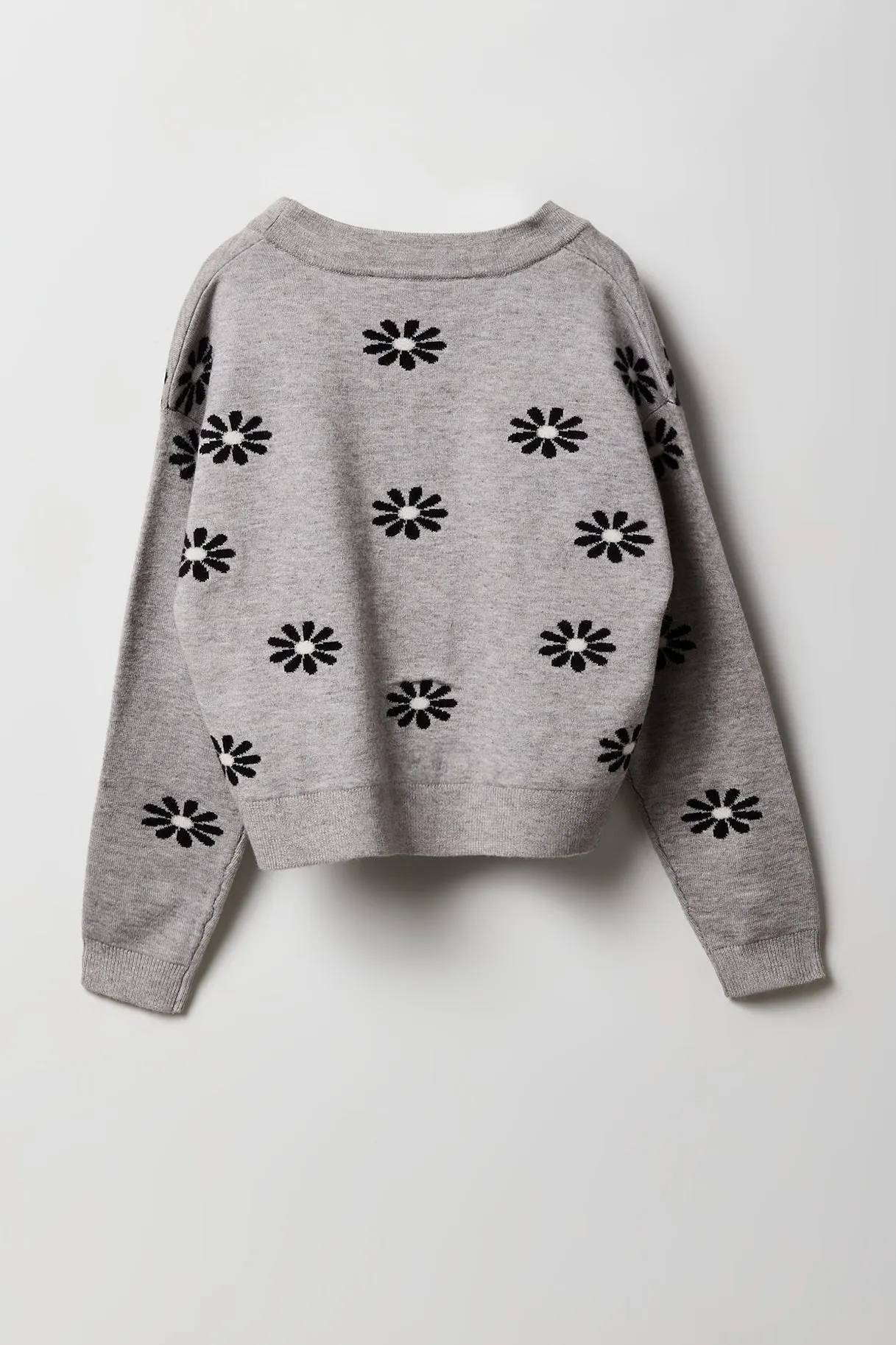 Girls Jacquard Knit Button-Up Cardigan sold by Urban Planet product image thumbnail 2