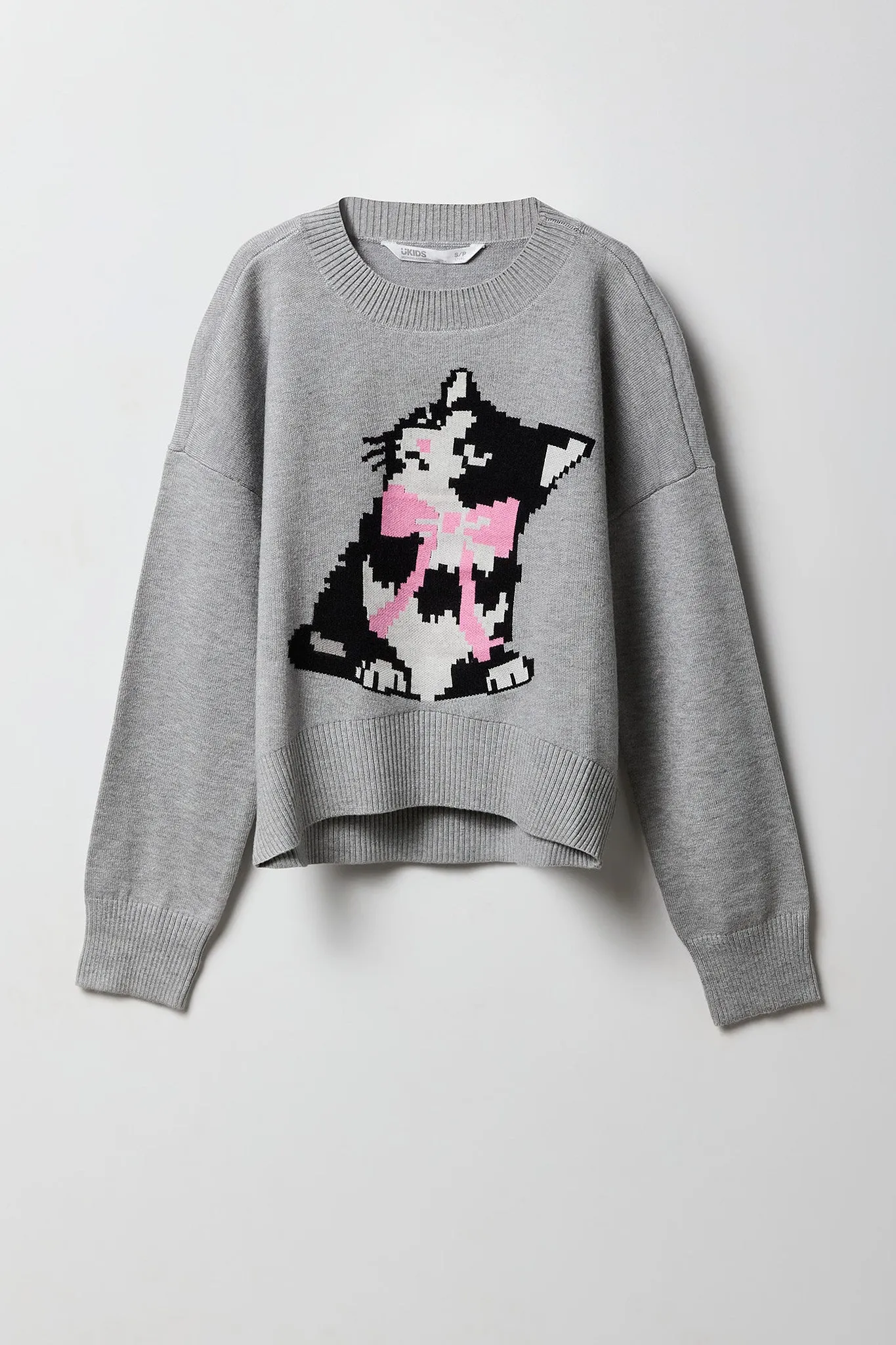 Girls Oversized Jacquard Knit Sweater sold by Urban Planet