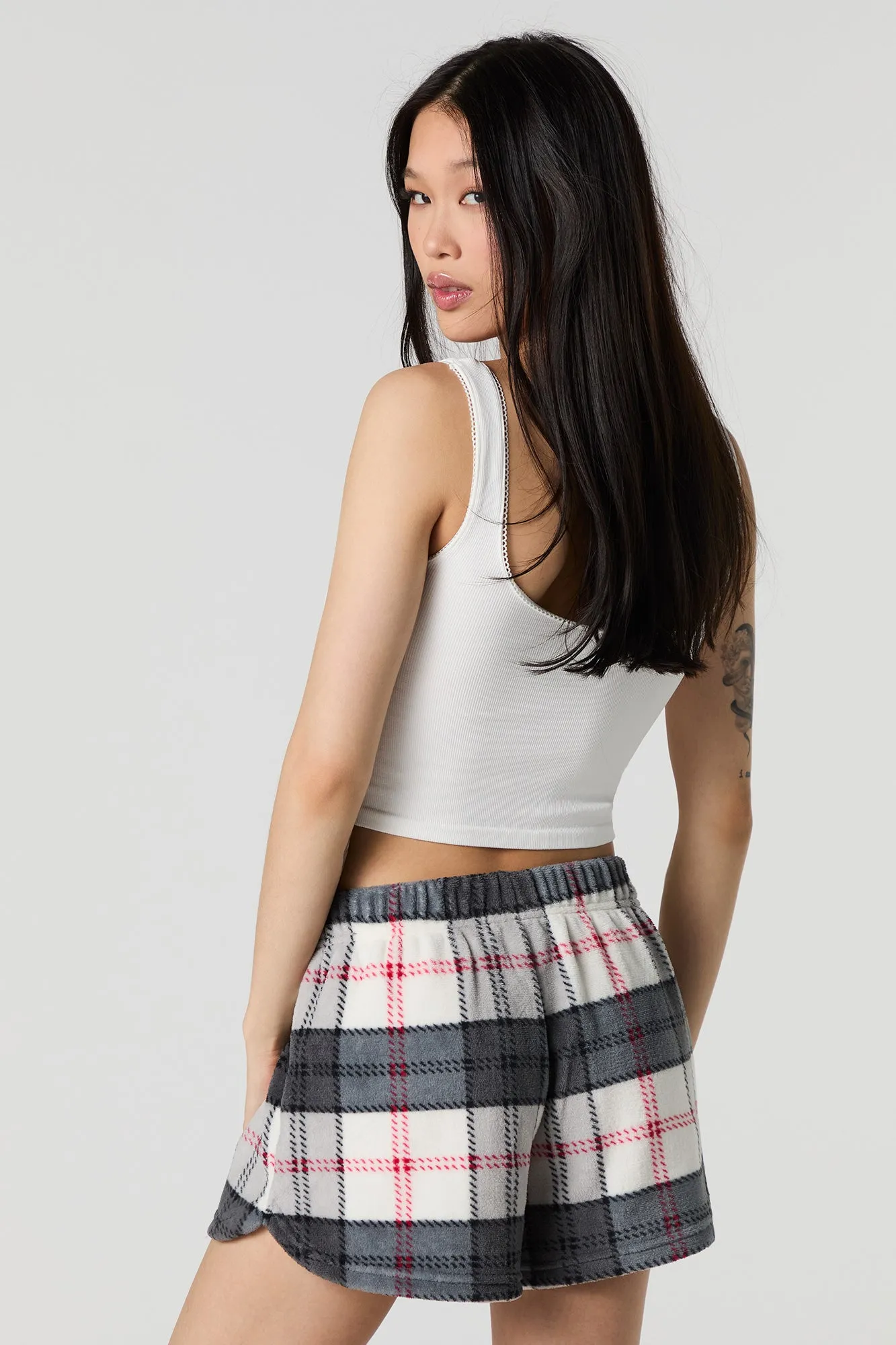 Printed Plush Pajama Short sold by Urban Planet product image thumbnail 2