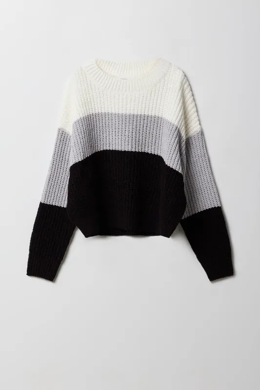 Girls Colourblock Sweater sold by Urban Planet