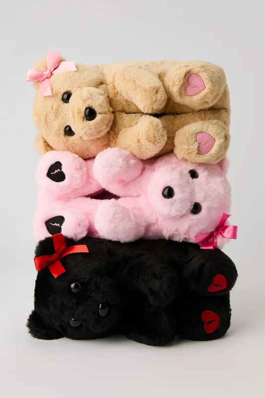 Faux Fur 3D Bear Slipper sold by Urban Planet