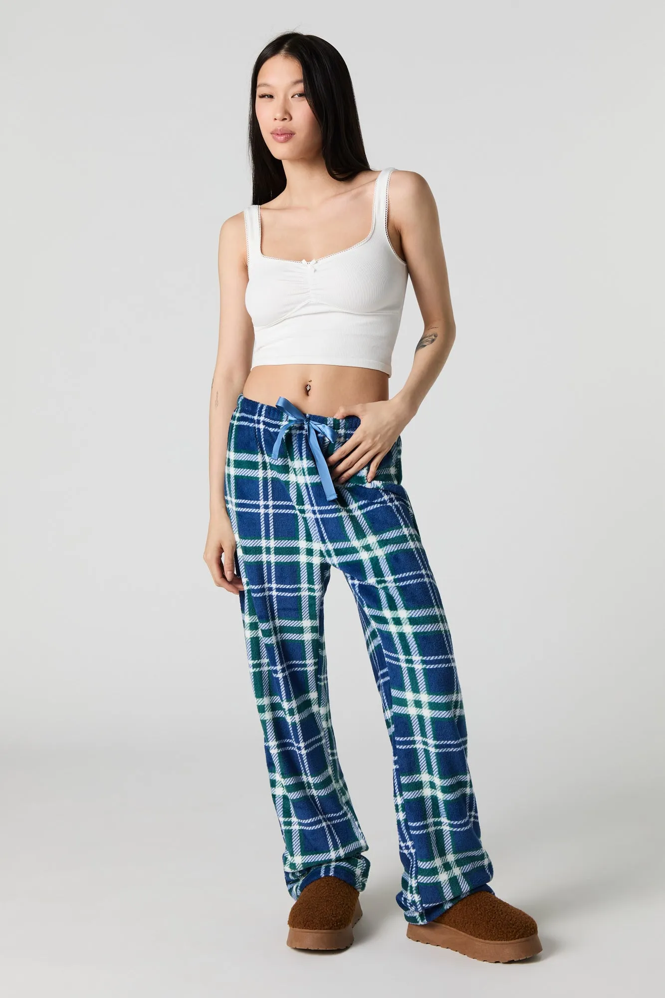Plush Wide Leg Pajama Pant sold by Urban Planet product image thumbnail 4