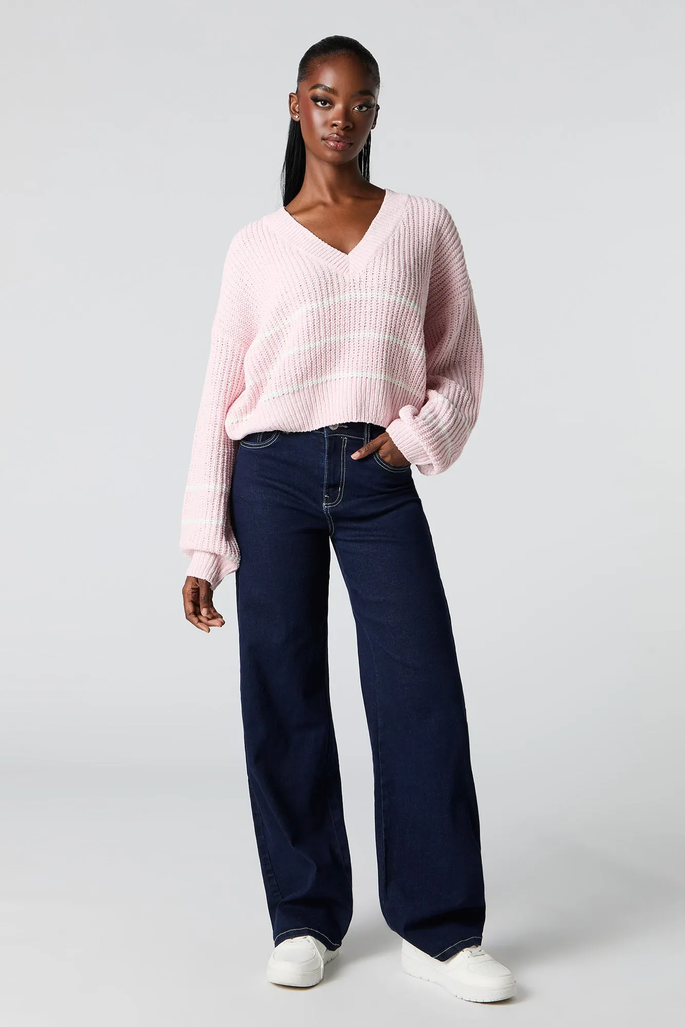 Chunky Knit Striped Sweater sold by Urban Planet product image thumbnail 3