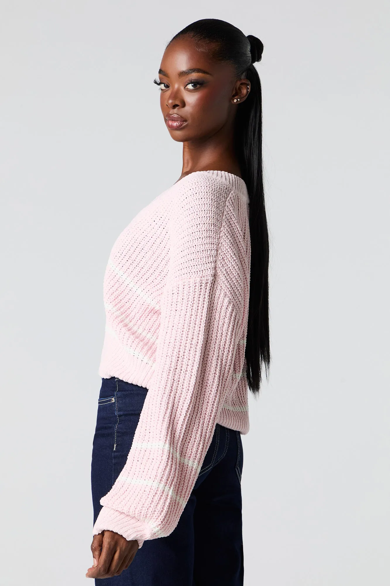 Chunky Knit Striped Sweater sold by Urban Planet product image thumbnail 2