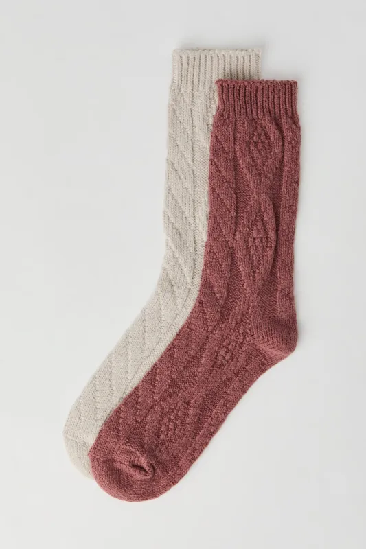 Soft Cable Knit Socks (2 Pack) sold by Urban Planet