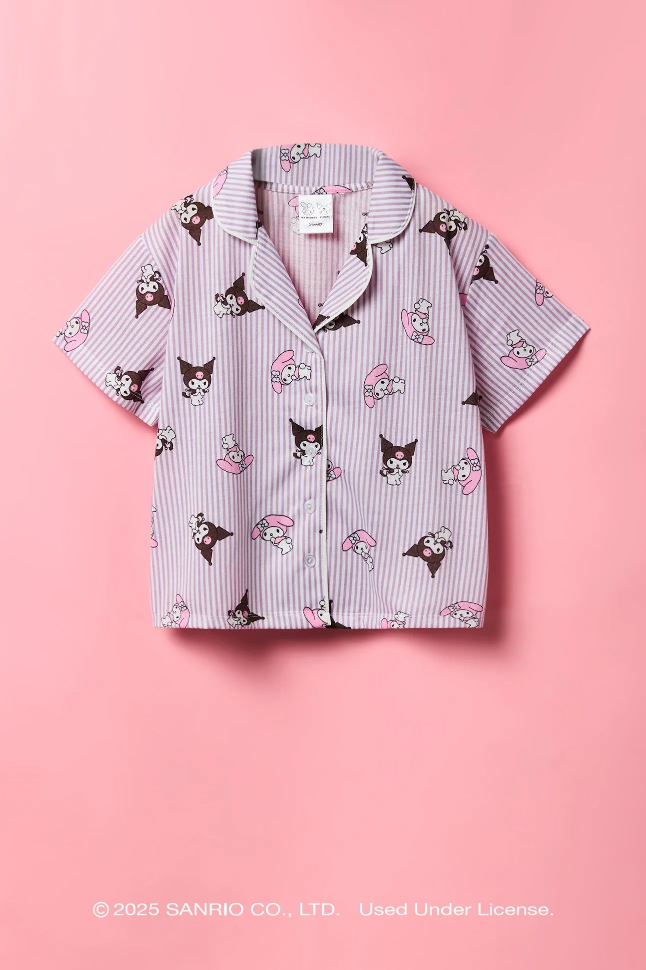 Kuromi™ & My Melody™ Girls Top & Short 2 Piece Pajama Set sold by Urban Planet product image thumbnail 2