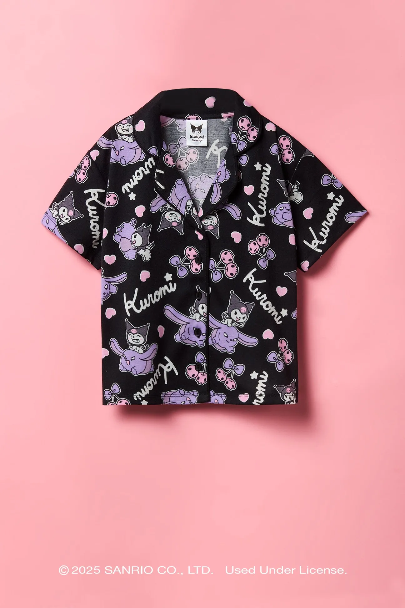 Kuromi™ Girls Top & Short 2 Piece Pajama Set sold by Urban Planet product image thumbnail 2