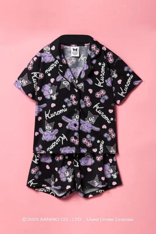 Kuromi™ Girls Top & Short 2 Piece Pajama Set sold by Urban Planet
