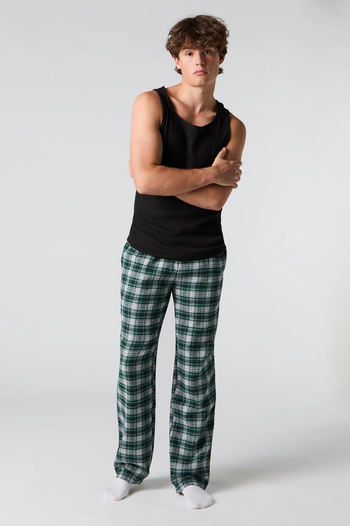 Plaid Flannel Pajama Pant sold by Urban Planet product image thumbnail 2