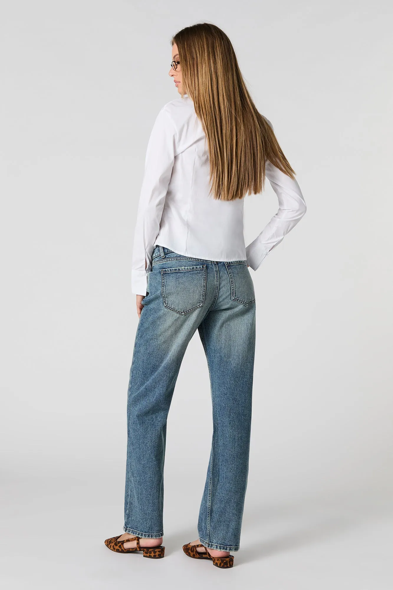 Low Rise Straight Vintage Dark Jean sold by Urban Planet product image thumbnail 3