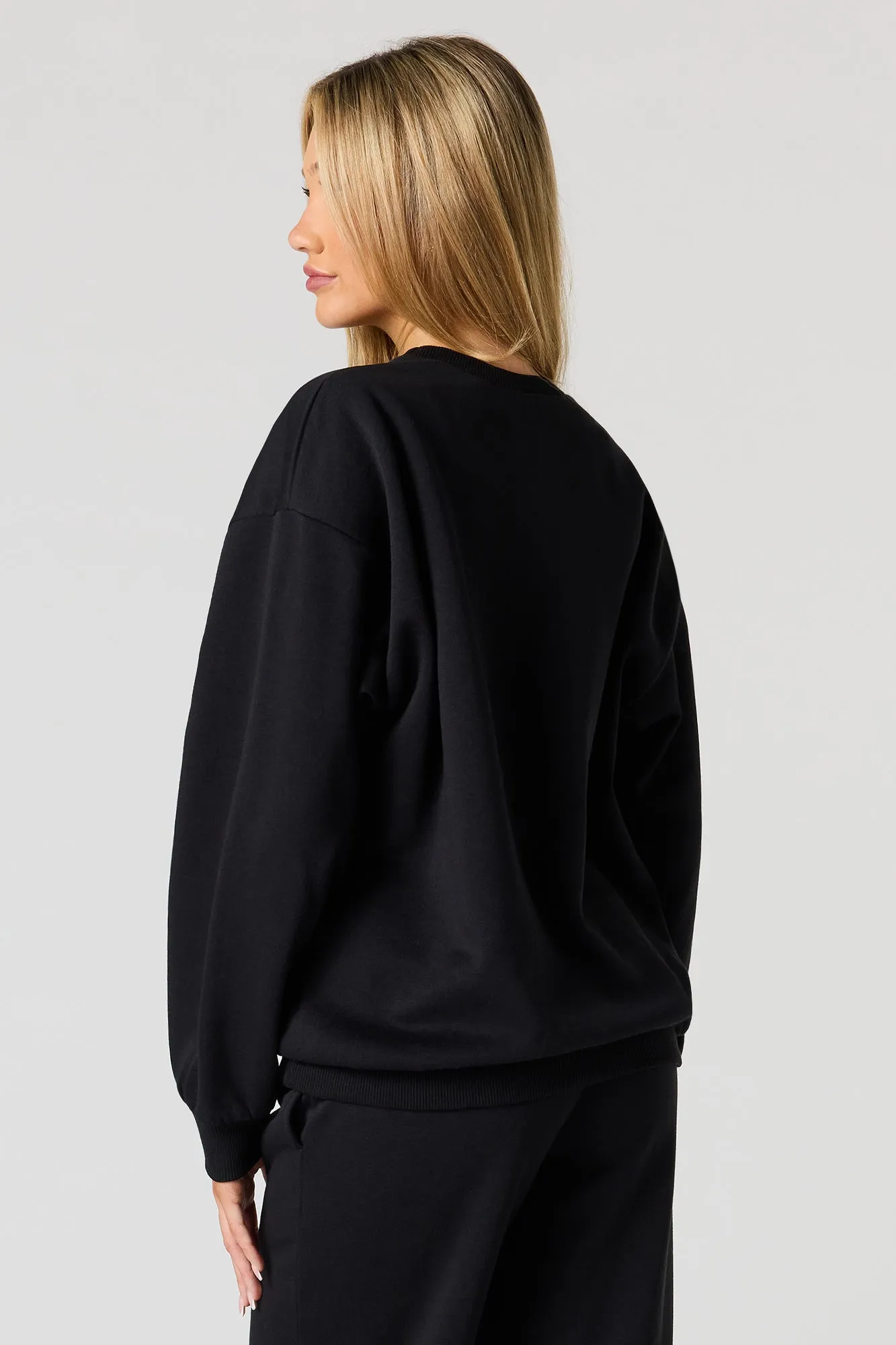 Fleece Crewneck Sweatshirt sold by Urban Planet product image thumbnail 5