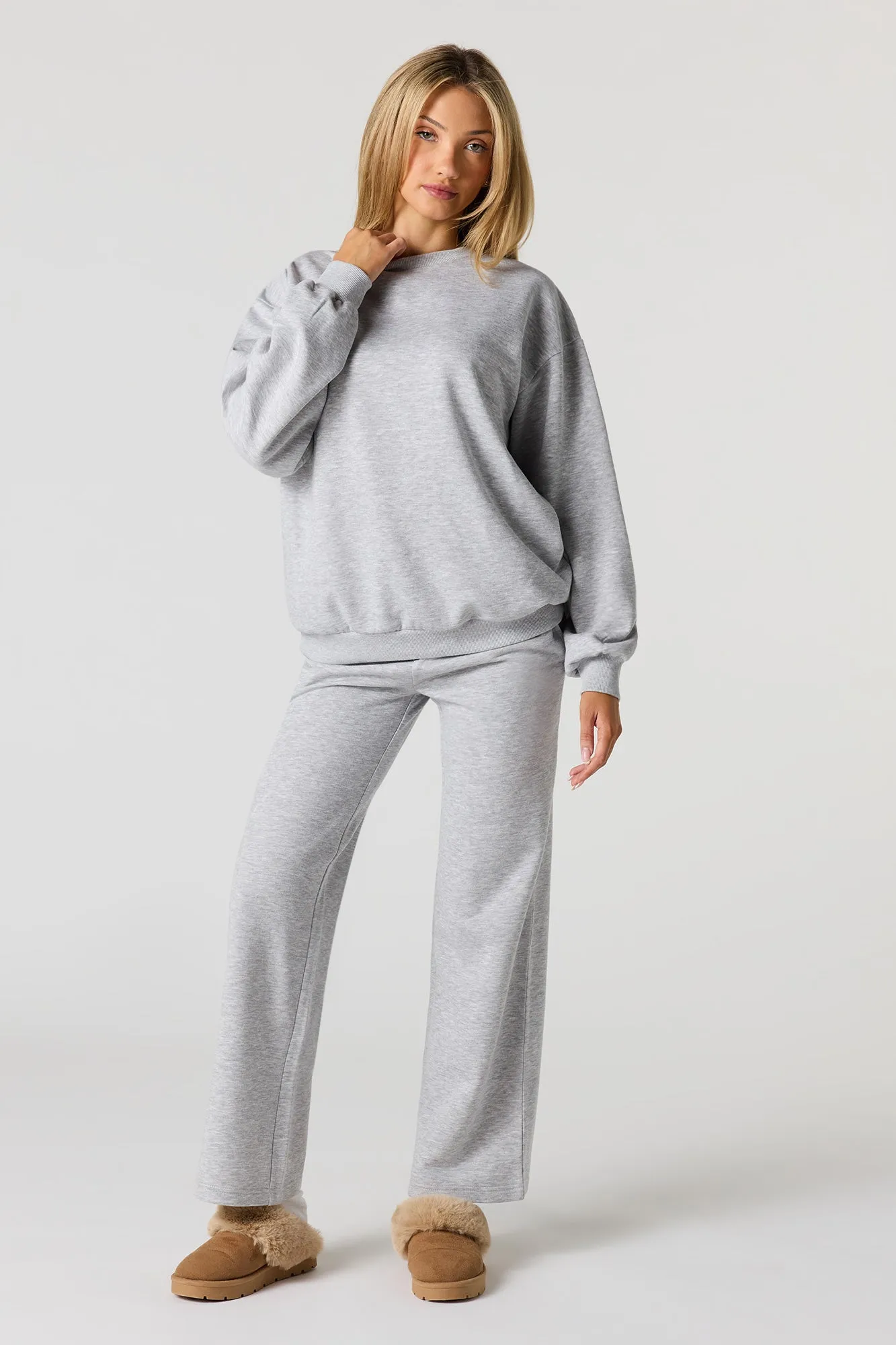 Fleece Crewneck Sweatshirt sold by Urban Planet product image thumbnail 3