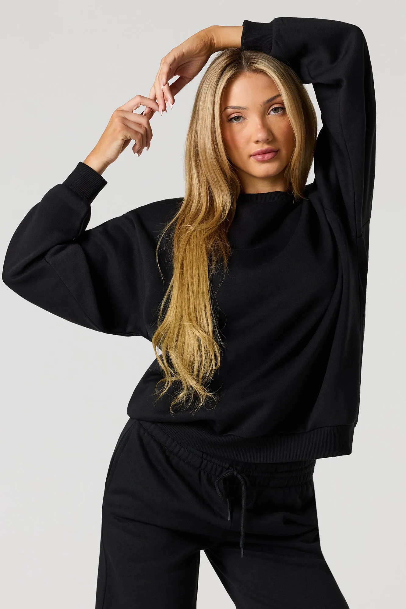 Fleece Crewneck Sweatshirt sold by Urban Planet product image thumbnail 4