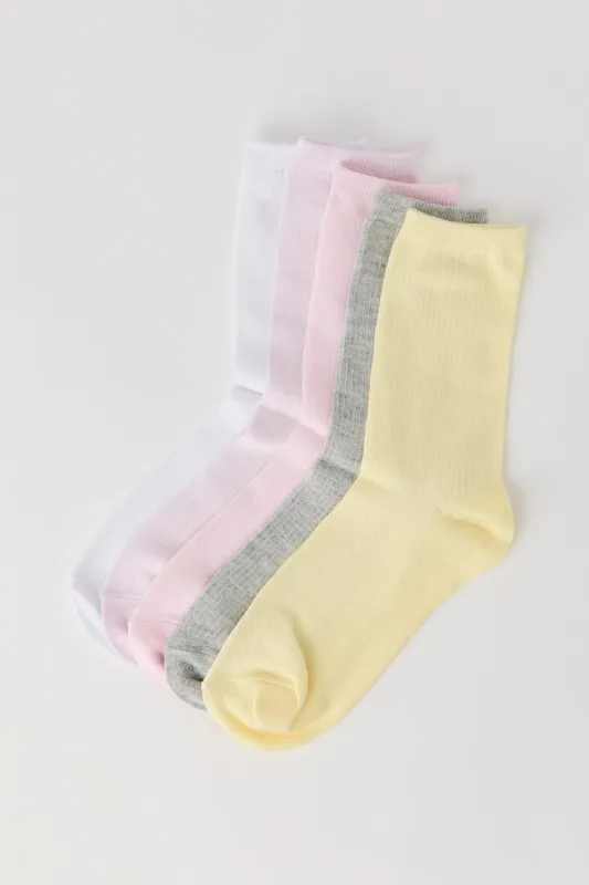 Solid Ribbed Socks (5 Pack) sold by Urban Planet