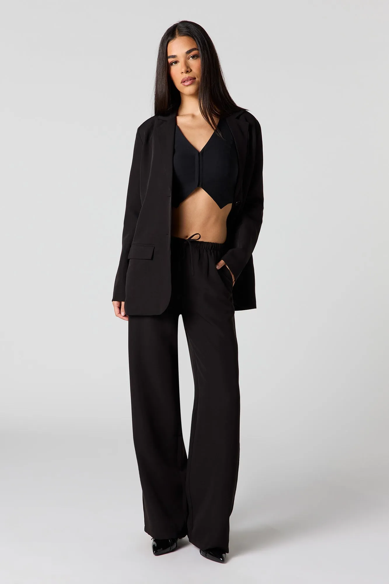 Drawstring Wide Leg Dress Pant sold by Urban Planet product image thumbnail 4