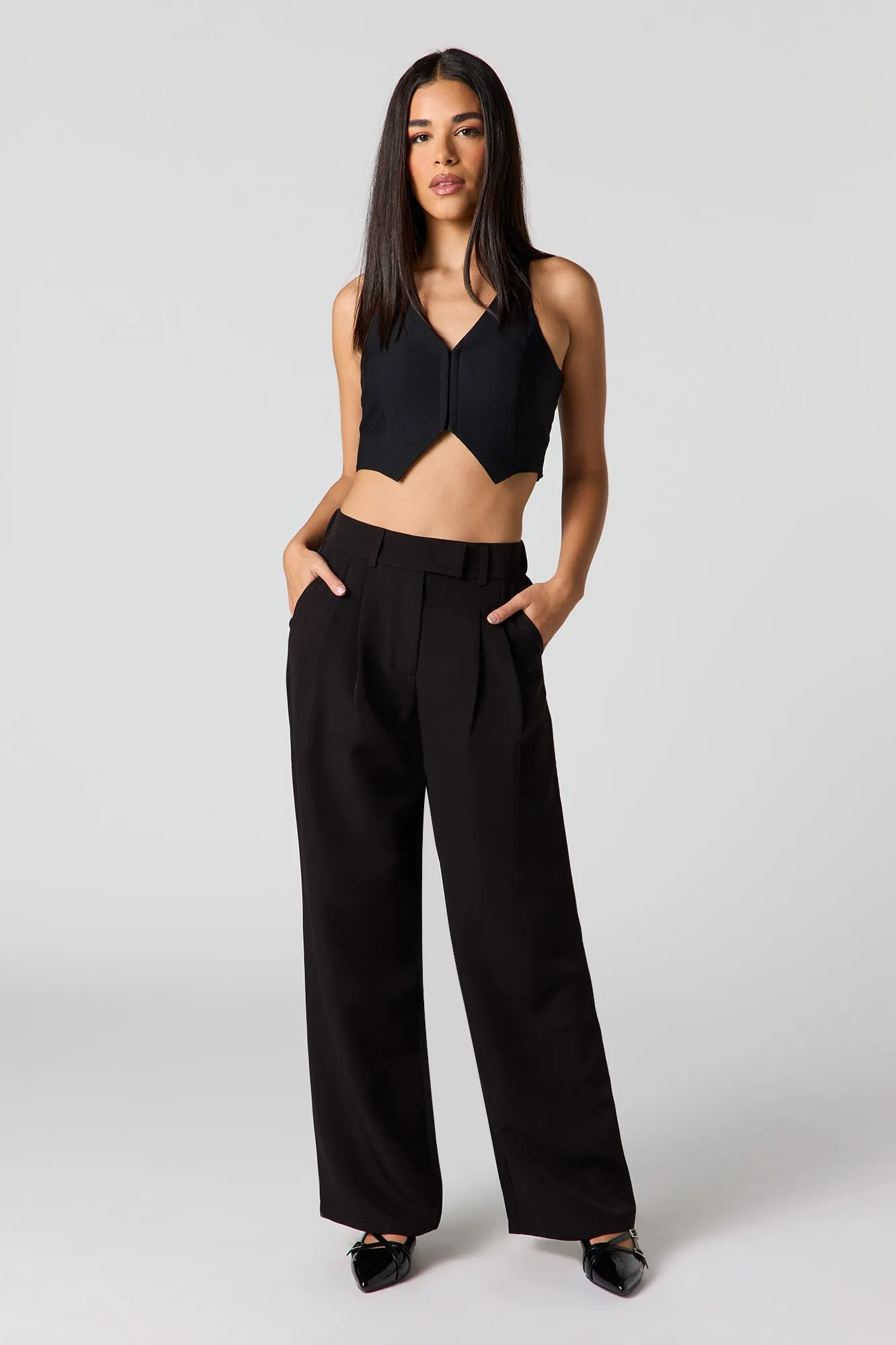 Pleated Wide Leg Dress Pant sold by Urban Planet product image thumbnail 4