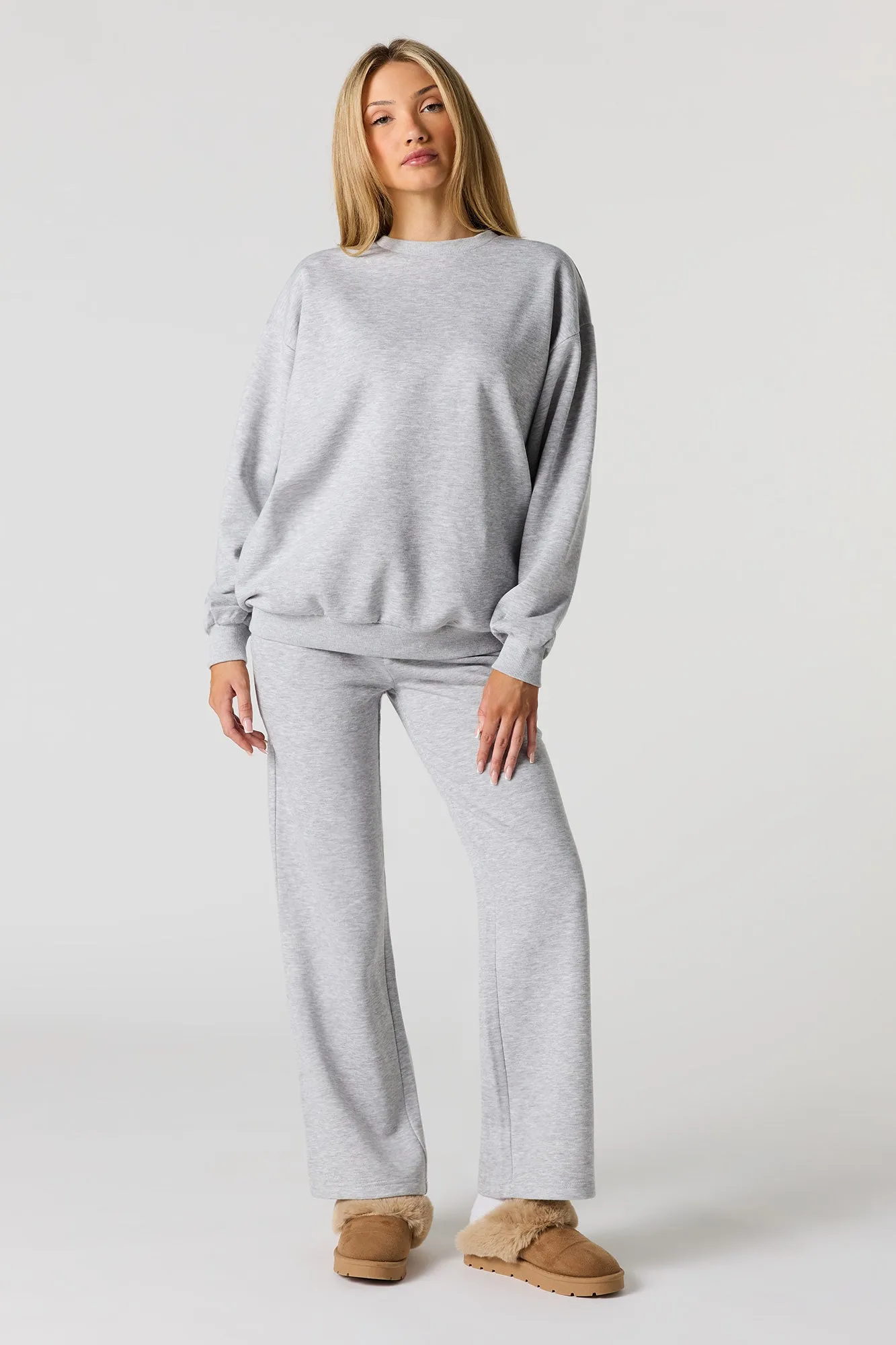 Fleece Straight Leg Jogger sold by Urban Planet