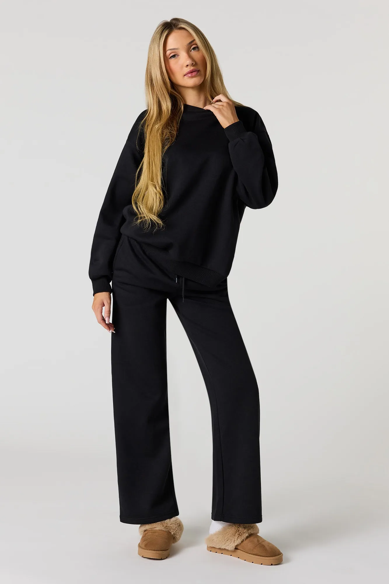 Fleece Straight Leg Jogger sold by Urban Planet product image thumbnail 4