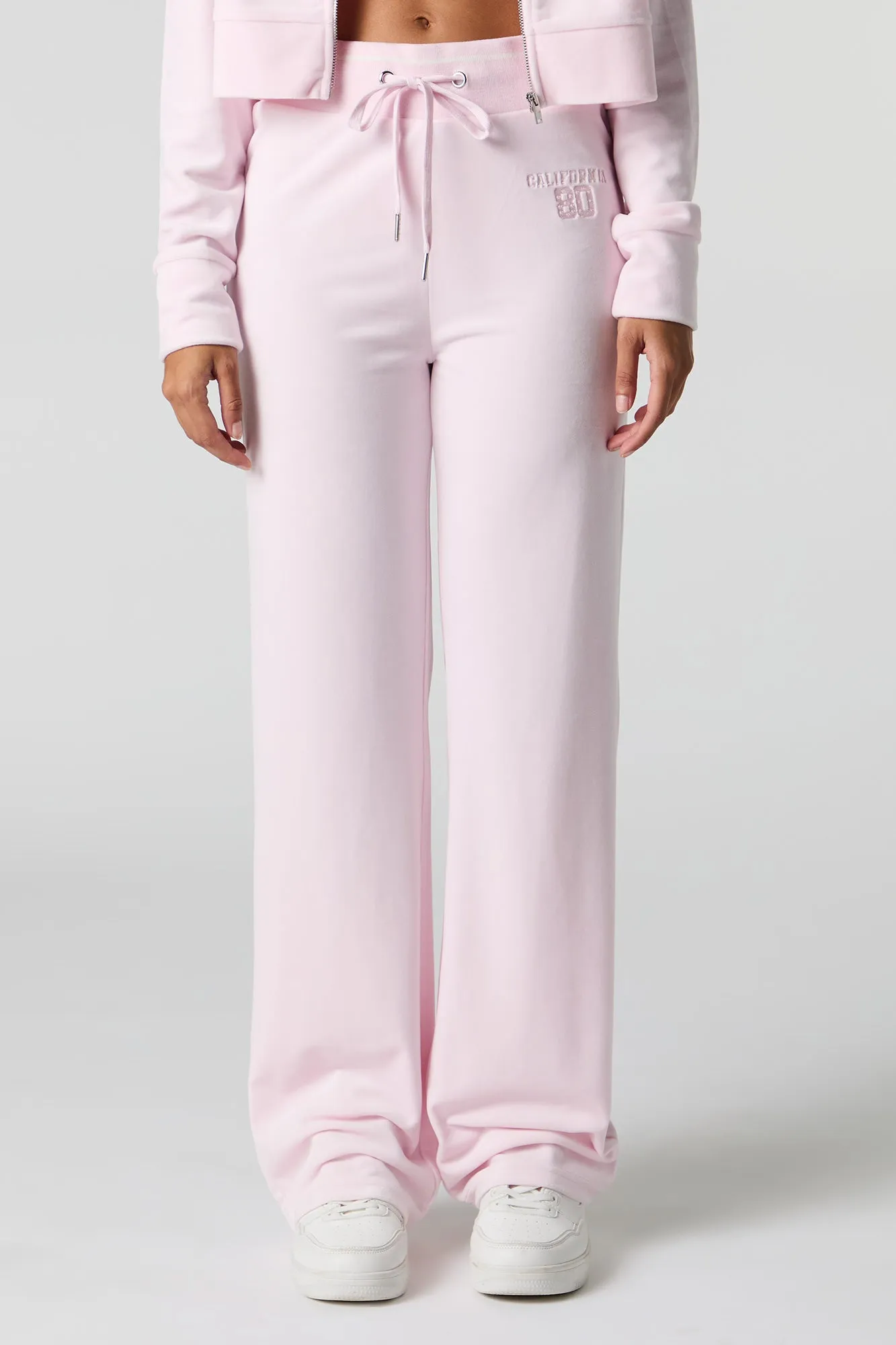 Embroidered Velour Sweatpant sold by Urban Planet product image thumbnail 2