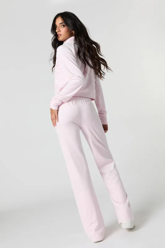Embroidered Velour Sweatpant sold by Urban Planet