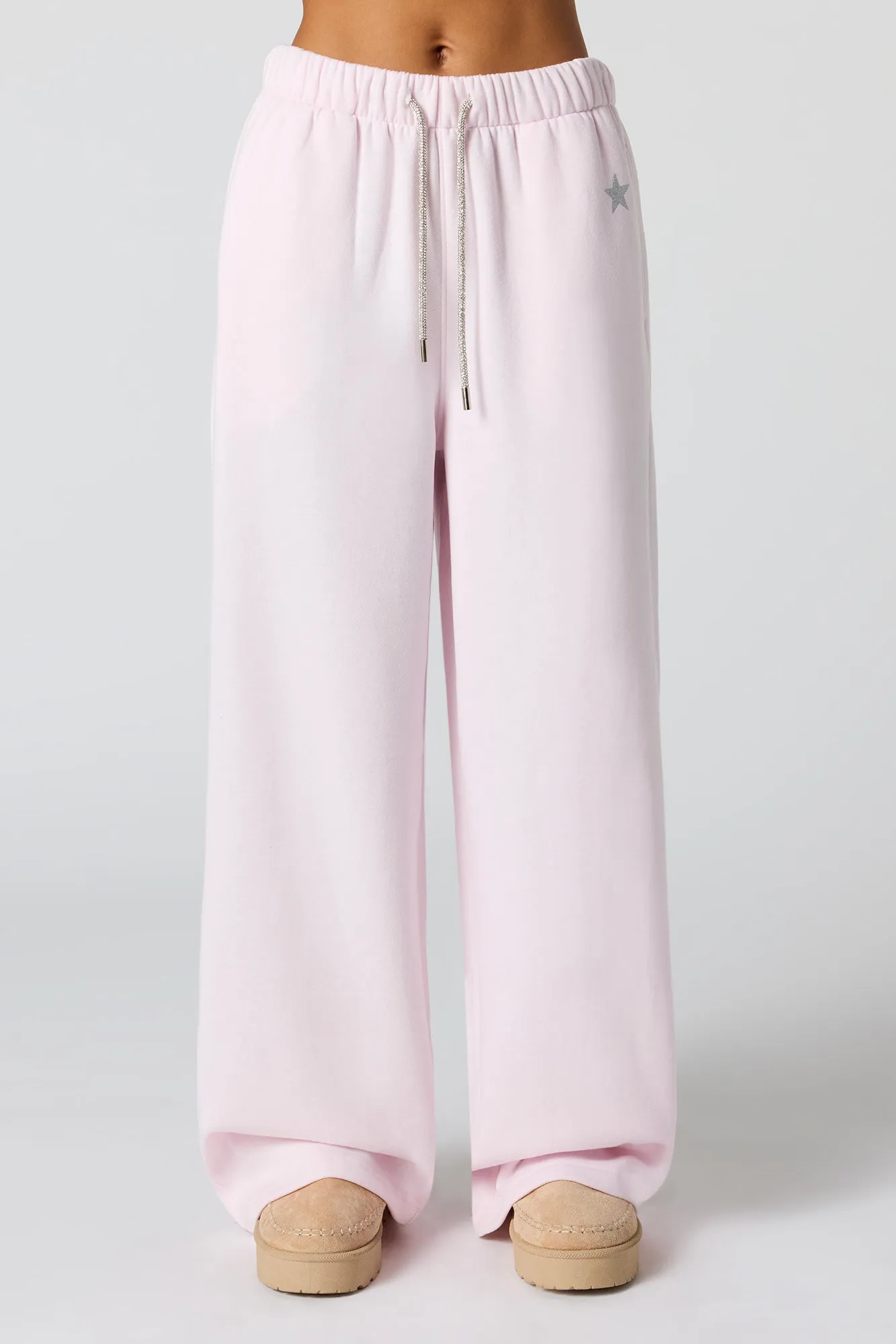 Star Graphic Fleece Wide Leg Sweatpant sold by Urban Planet product image thumbnail 2