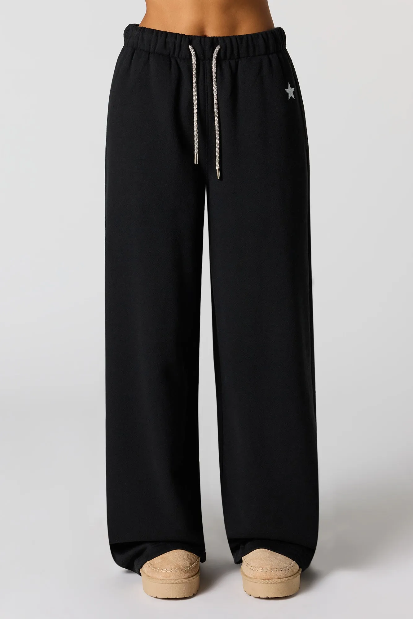 Star Graphic Fleece Wide Leg Sweatpant sold by Urban Planet product image thumbnail 5