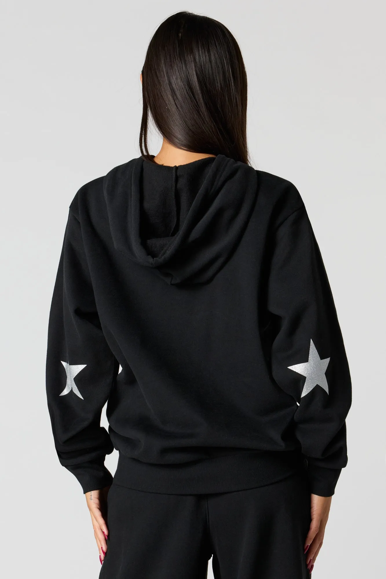 Oversized Star Graphic Fleece Hoodie sold by Urban Planet product image thumbnail 5
