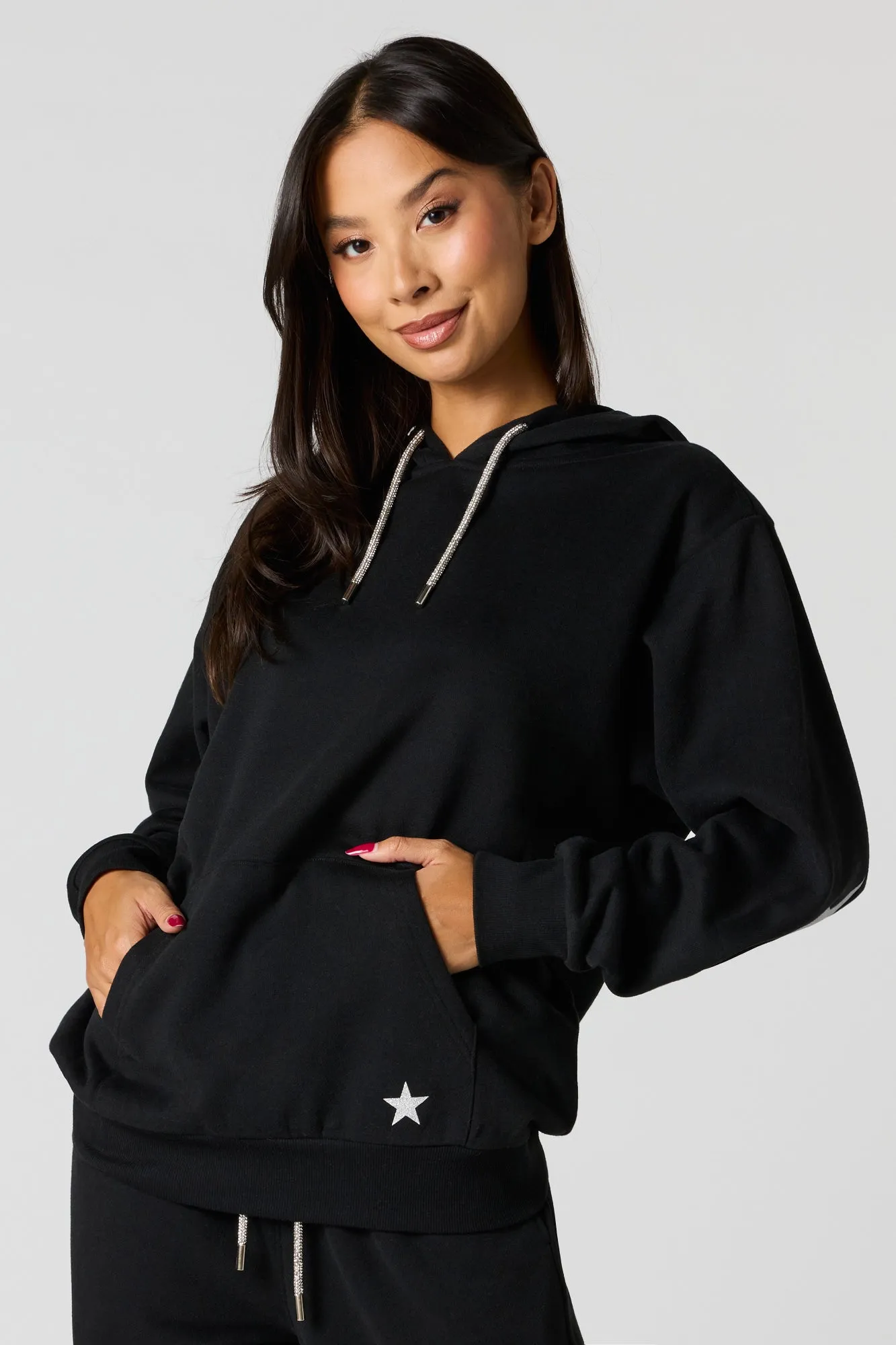 Oversized Star Graphic Fleece Hoodie sold by Urban Planet product image thumbnail 4