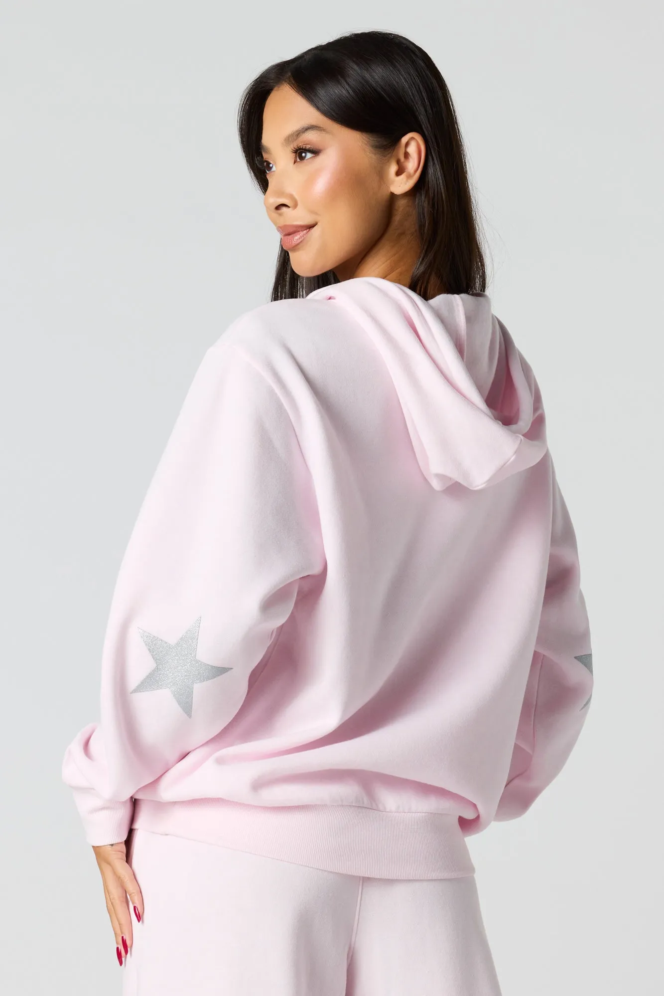 Oversized Star Graphic Fleece Hoodie sold by Urban Planet product image thumbnail 2