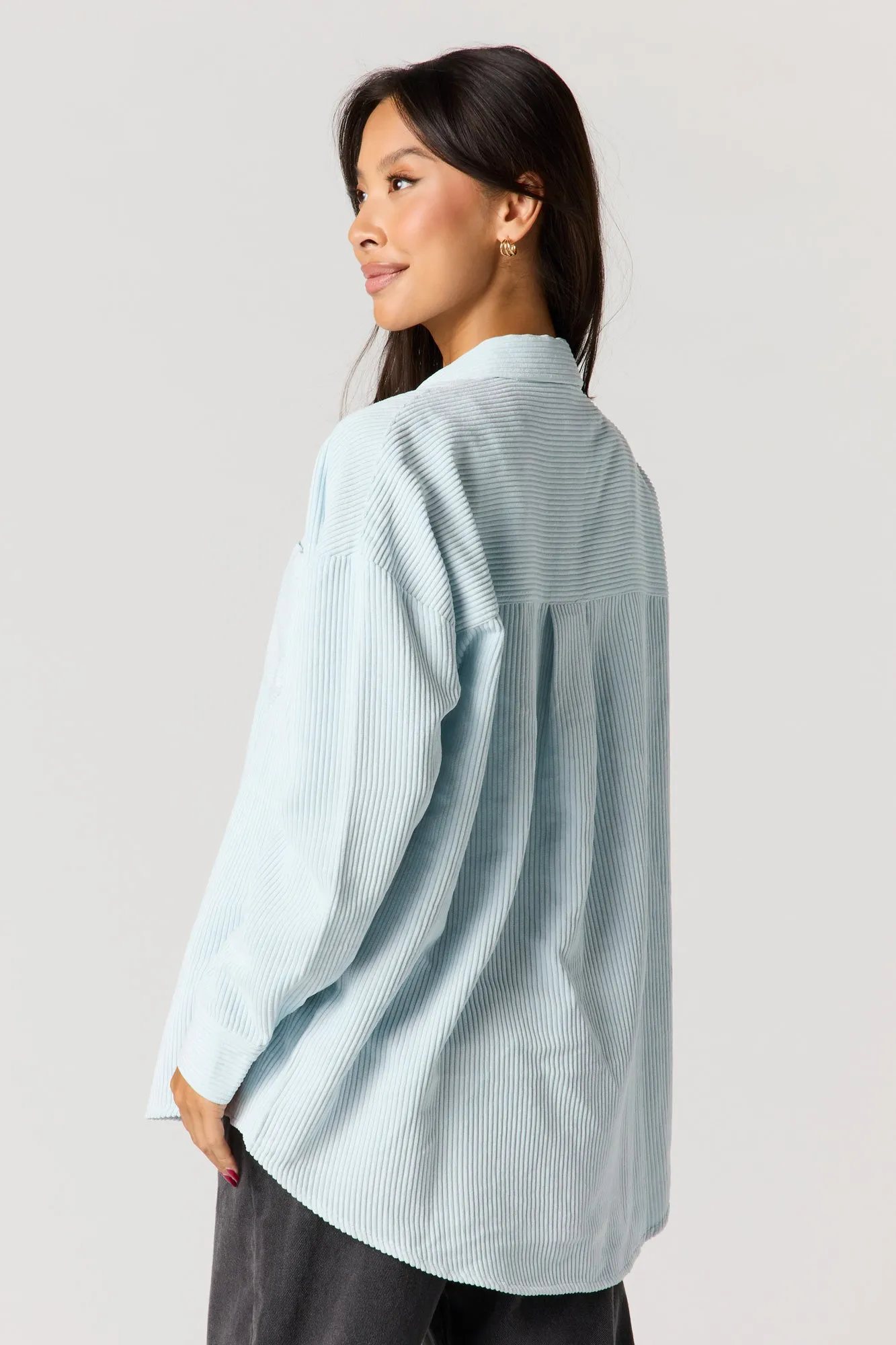 Corduroy Button-Up Collared Top sold by Urban Planet product image thumbnail 2