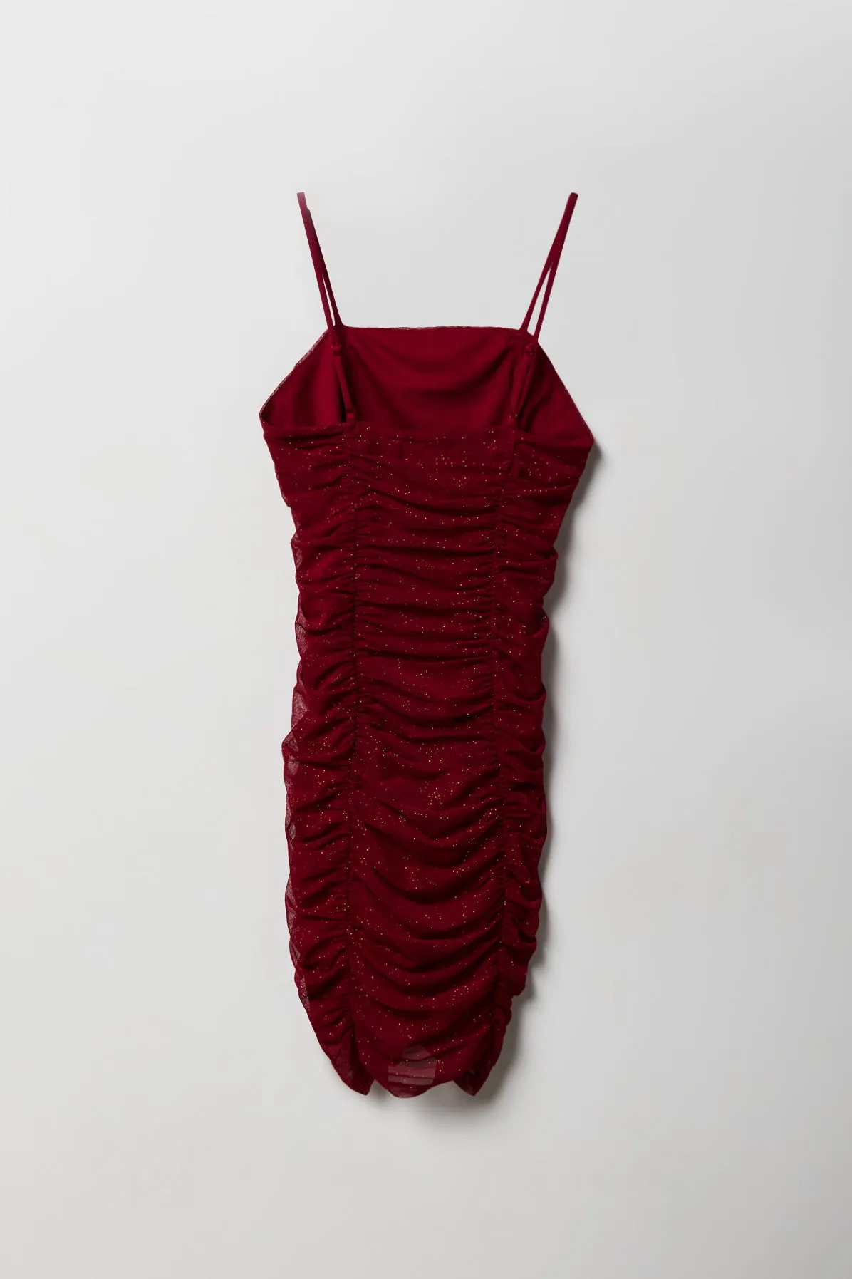 Girls Sparkle Mesh Ruched Dress sold by Urban Planet product image thumbnail 2