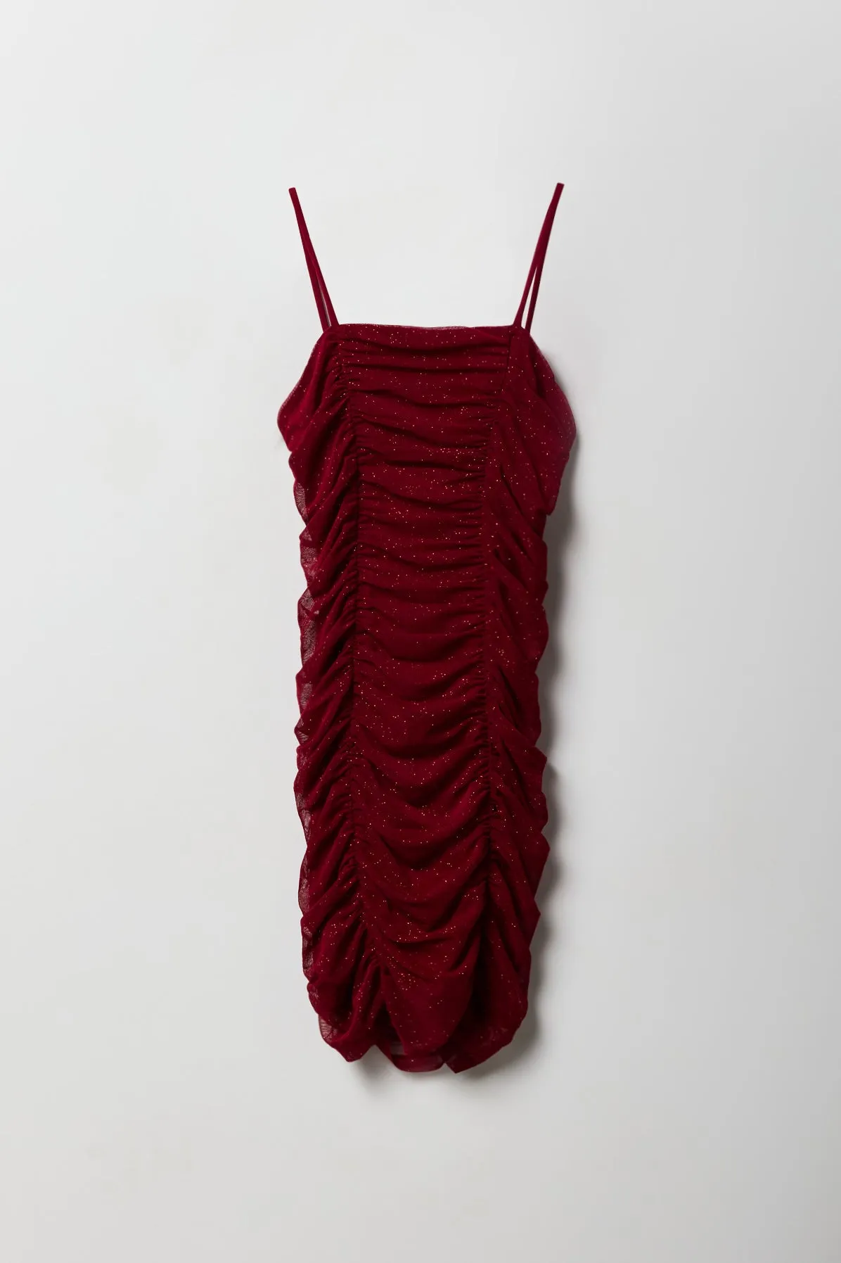 Girls Sparkle Mesh Ruched Dress sold by Urban Planet